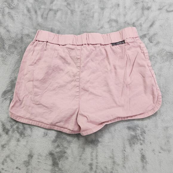 Anthropologie Level 99 Shorts Womens 27 Pink Linen Lyocell Blend Shortie Beach - Picture 2 of 11
